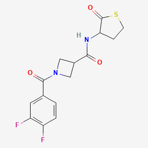 1-(3,4-difluorobenzoyl)-N-(2-oxothiolan-3-yl)azetidine-3-carboxamide