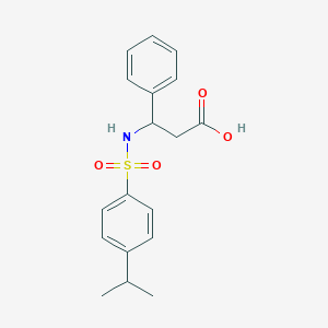 molecular formula C18H21NO4S B281058 N-[(4-isopropylphenyl)sulfonyl]-3-phenyl-beta-alanine 