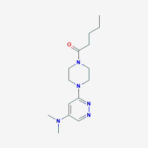 molecular formula C15H25N5O B2810582 1-(4-(5-(Dimethylamino)pyridazin-3-yl)piperazin-1-yl)pentan-1-one CAS No. 1448122-61-9