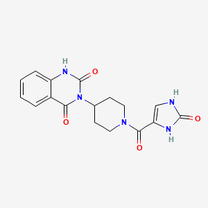 3-(1-(2-oxo-2,3-dihydro-1H-imidazole-4-carbonyl)piperidin-4-yl)quinazoline-2,4(1H,3H)-dione