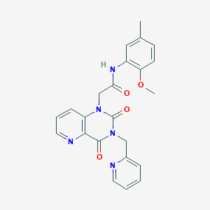 molecular formula C23H21N5O4 B2810591 2-(2,4-dioxo-3-(pyridin-2-ylmethyl)-3,4-dihydropyrido[3,2-d]pyrimidin-1(2H)-yl)-N-(2-methoxy-5-methylphenyl)acetamide CAS No. 941901-35-5