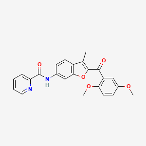 molecular formula C24H20N2O5 B2810594 N-[2-(2,5-dimethoxybenzoyl)-3-methyl-1-benzofuran-6-yl]pyridine-2-carboxamide CAS No. 951998-62-2