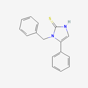 molecular formula C16H14N2S B2810596 1-benzyl-5-phenyl-1,3-dihydro-2H-imidazole-2-thione CAS No. 53704-78-2