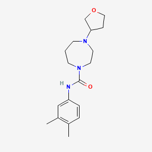 molecular formula C18H27N3O2 B2810602 N-(3,4-二甲基苯基)-4-(四氢呋喃-3-基)-1,4-二氮杂辛-1-甲酰胺 CAS No. 2320575-53-7