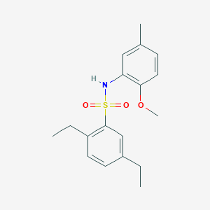molecular formula C18H23NO3S B281061 2,5-diethyl-N-(2-methoxy-5-methylphenyl)benzenesulfonamide 