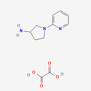 molecular formula C11H15N3O4 B2810613 1-(Pyridin-2-yl)pyrrolidin-3-amine oxalate CAS No. 2034153-41-6; 454482-15-6