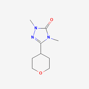 molecular formula C9H15N3O2 B2810616 1,4-二甲基-3-(氧杂环丁-4-基)-4,5-二氢-1H-1,2,4-三唑-5-酮 CAS No. 2200766-78-3