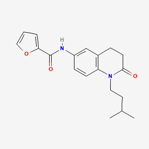 molecular formula C19H22N2O3 B2810617 N-(1-isopentyl-2-oxo-1,2,3,4-tetrahydroquinolin-6-yl)furan-2-carboxamide CAS No. 941954-33-2
