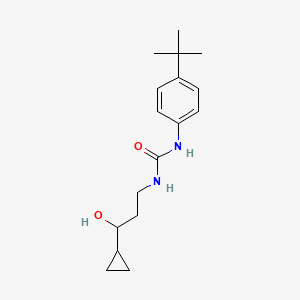 molecular formula C17H26N2O2 B2810621 1-(4-(Tert-butyl)phenyl)-3-(3-cyclopropyl-3-hydroxypropyl)urea CAS No. 1421532-44-6
