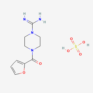 molecular formula C10H16N4O6S B2810623 4-(2-Furoyl)piperazine-1-carboximidamide sulfate CAS No. 1417567-53-3; 77723-05-8
