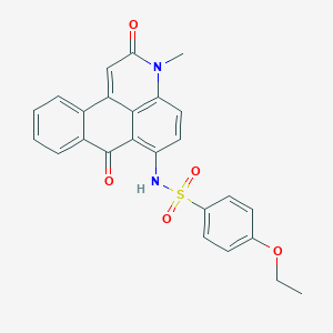 molecular formula C25H20N2O5S B281063 4-ethoxy-N-(3-methyl-2,7-dioxo-2,7-dihydro-3H-naphtho[1,2,3-de]quinolin-6-yl)benzenesulfonamide 