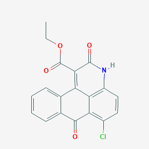 molecular formula C19H12ClNO4 B281066 ethyl 6-chloro-2,7-dioxo-2,7-dihydro-3H-naphtho[1,2,3-de]quinoline-1-carboxylate 