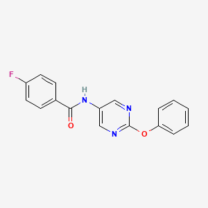 4-fluoro-N-(2-phenoxypyrimidin-5-yl)benzamide