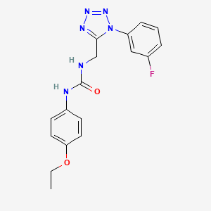 molecular formula C17H17FN6O2 B2810689 1-(4-ethoxyphenyl)-3-((1-(3-fluorophenyl)-1H-tetrazol-5-yl)methyl)urea CAS No. 921110-14-7