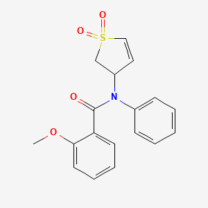 molecular formula C18H17NO4S B2810705 N-(1,1-dioxido-2,3-dihydrothiophen-3-yl)-2-methoxy-N-phenylbenzamide CAS No. 852438-69-8
