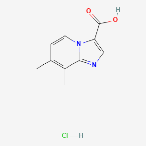 molecular formula C10H11ClN2O2 B2810711 7,8-Dimethylimidazo[1,2-a]pyridine-3-carboxylic acid;hydrochloride CAS No. 2344680-46-0