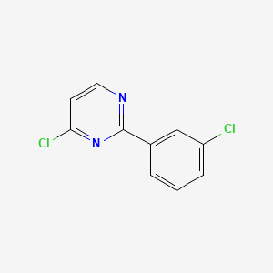 molecular formula C10H6Cl2N2 B2810727 吡咯嘧啶, 4-氯-2-(3-氯苯基)- CAS No. 125904-02-1