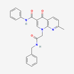 molecular formula C25H22N4O3 B2810742 1-(2-(benzylamino)-2-oxoethyl)-7-methyl-4-oxo-N-phenyl-1,4-dihydro-1,8-naphthyridine-3-carboxamide CAS No. 1251563-46-8