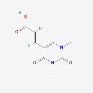 molecular formula C9H10N2O4 B2810744 (2E)-3-(1,3-二甲基-2,4-二氧代-1,2,3,4-四氢吡咯嘧啶-5-基)丙烯酸 CAS No. 90402-62-3