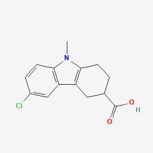 molecular formula C14H14ClNO2 B2810748 6-氯-9-甲基-2,3,4,9-四氢-1H-咔唑-3-甲酸 CAS No. 1267390-15-7