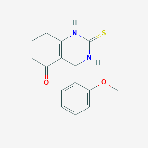 molecular formula C15H16N2O2S B2810749 4-(2-methoxyphenyl)-2-thioxo-1,2,3,4,7,8-hexahydroquinazolin-5(6H)-one CAS No. 223694-84-6