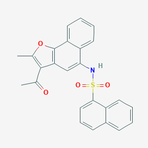 molecular formula C25H19NO4S B281075 N-(3-acetyl-2-methylnaphtho[1,2-b]furan-5-yl)-1-naphthalenesulfonamide 