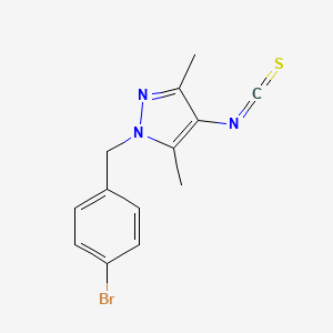 molecular formula C13H12BrN3S B2810753 1-(4-bromobenzyl)-4-isothiocyanato-3,5-dimethyl-1H-pyrazole CAS No. 1004193-41-2