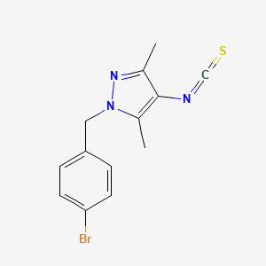 molecular formula C13H12BrN3S B2810753 1-(4-Bromo-benzyl)-4-isothiocyanato-3,5-dimethyl-1H-pyrazole CAS No. 1004193-41-2