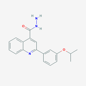 molecular formula C19H19N3O2 B2810756 2-(3-Isopropoxyphenyl)quinoline-4-carbohydrazide CAS No. 524733-45-7