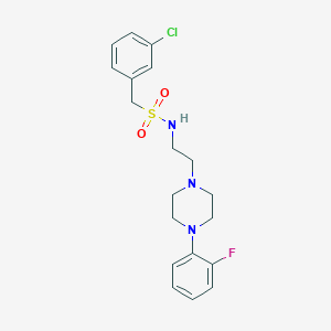 molecular formula C19H23ClFN3O2S B2810767 1-(3-chlorophenyl)-N-(2-(4-(2-fluorophenyl)piperazin-1-yl)ethyl)methanesulfonamide CAS No. 1049368-65-1