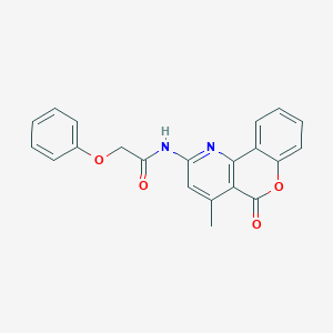 molecular formula C21H16N2O4 B2810769 N-(4-methyl-5-oxochromeno[4,3-b]pyridin-2-yl)-2-phenoxyacetamide CAS No. 851411-02-4