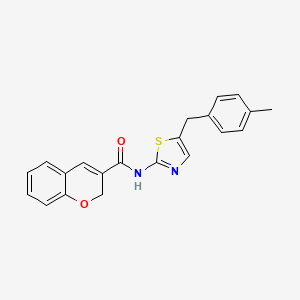 molecular formula C21H18N2O2S B2810772 N-[5-(4-甲基苄基)-1,3-噻唑-2-基]-2H-香豆素-3-甲酰胺 CAS No. 887346-53-4