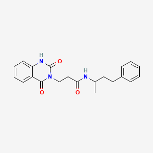 molecular formula C21H23N3O3 B2810773 3-(2,4-二氧代-1H-喹唑啉-3-基)-N-(4-苯基丁-2-基)丙酰胺 CAS No. 688773-83-3