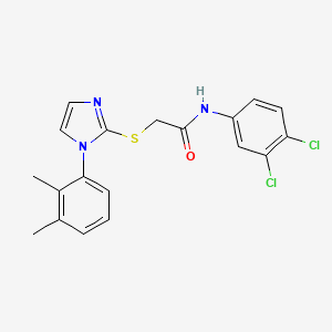 molecular formula C19H17Cl2N3OS B2810788 N-(3,4-二氯苯基)-2-((1-(2,3-二甲基苯基)-1H-咪唑-2-基)硫)乙酰胺 CAS No. 851131-78-7