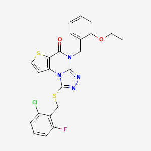 B2810789 1-((2-chloro-6-fluorobenzyl)thio)-4-(2-ethoxybenzyl)thieno[2,3-e][1,2,4]triazolo[4,3-a]pyrimidin-5(4H)-one CAS No. 1217085-97-6