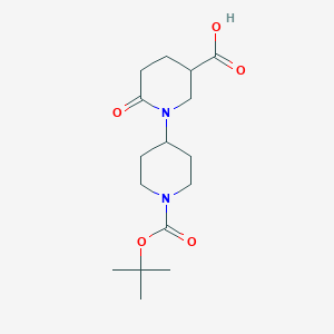 molecular formula C16H26N2O5 B2810794 6-氧代-[1,4']双哌啶基-3,1'-二羧酸 1'-叔丁基酯 CAS No. 1951444-67-9
