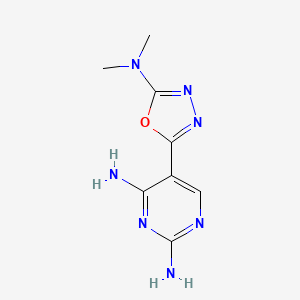 molecular formula C8H11N7O B2810803 5-[5-(Dimethylamino)-1,3,4-oxadiazol-2-yl]-2,4-pyrimidinediamine CAS No. 343375-26-8