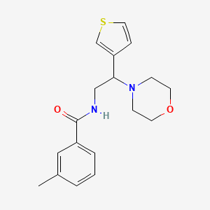 molecular formula C18H22N2O2S B2810819 3-methyl-N-(2-morpholino-2-(thiophen-3-yl)ethyl)benzamide CAS No. 955228-02-1