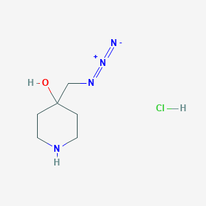 molecular formula C6H13ClN4O B2810829 4-(Azidomethyl)piperidin-4-ol;hydrochloride CAS No. 2375261-70-2