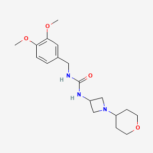 1-[(3,4-Dimethoxyphenyl)methyl]-3-[1-(oxan-4-yl)azetidin-3-yl]urea