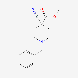 molecular formula C15H18N2O2 B2810838 甲基-1-苄基-4-氰基哌啶-4-羧酸甲酯 CAS No. 1817003-33-0