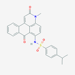 molecular formula C26H22N2O4S B281084 4-isopropyl-N-(3-methyl-2,7-dioxo-2,7-dihydro-3H-naphtho[1,2,3-de]quinolin-6-yl)benzenesulfonamide 