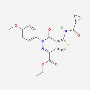 molecular formula C20H19N3O5S B2810844 Ethyl 5-(cyclopropanecarboxamido)-3-(4-methoxyphenyl)-4-oxo-3,4-dihydrothieno[3,4-d]pyridazine-1-carboxylate CAS No. 851951-59-2
