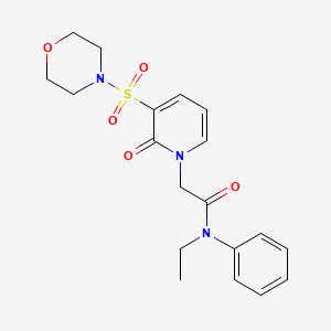 molecular formula C19H23N3O5S B2810846 N-ethyl-2-[3-(morpholin-4-ylsulfonyl)-2-oxopyridin-1(2H)-yl]-N-phenylacetamide CAS No. 1251629-13-6