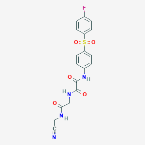 N-[2-(Cyanomethylamino)-2-oxoethyl]-N'-[4-(4-fluorophenyl)sulfonylphenyl]oxamide