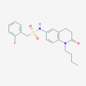 molecular formula C20H23FN2O3S B2810864 N-(1-丁基-2-氧代-1,2,3,4-四氢喹啉-6-基)-1-(2-氟苯基)甲烷磺酰胺 CAS No. 941912-21-6
