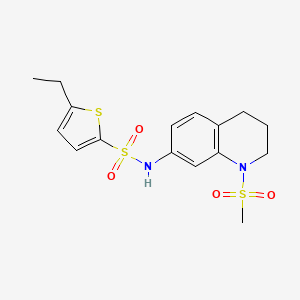 molecular formula C16H20N2O4S3 B2810867 5-ethyl-N-(1-methylsulfonyl-3,4-dihydro-2H-quinolin-7-yl)thiophene-2-sulfonamide CAS No. 932456-81-0