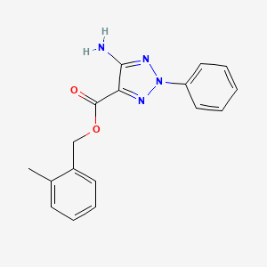 molecular formula C17H16N4O2 B2810872 2-methylbenzyl 5-amino-2-phenyl-2H-1,2,3-triazole-4-carboxylate CAS No. 695220-59-8
