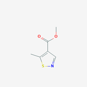 molecular formula C6H7NO2S B2810877 Methyl 5-methyl-1,2-thiazole-4-carboxylate CAS No. 15901-70-9