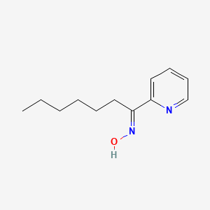 molecular formula C12H18N2O B2810879 (NE)-N-(1-pyridin-2-ylheptylidene)hydroxylamine CAS No. 371951-28-9